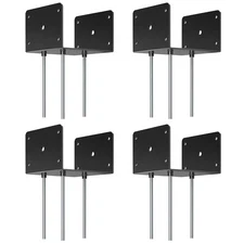 6x6 Concrete Post Base(4 PCS), Deck Post Base Holder Ground Spike for Concret