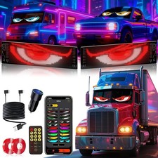 2PCS 23"X5" Devil Eyes Light for Windshield-Dual Screen Sync, Led Eyes for Cars/
