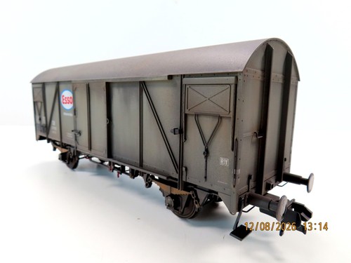(1HOL022) MBW 54115 Spur 1  Güterwagen Gms 54 der ESSO, W.Gutheil patiniert, OVP | Condition: Gebraucht