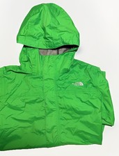 North Face HyVent Jacket Windbreaker Boys Raincoat Green Hood Size XL 18-20