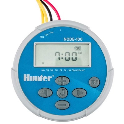 Hunter Node 100 Battery Operated Sprinkler Timer with Solenoid, Waterproof Ir...