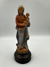 Madonna mit Kind geschnitzte Figur Farbig  Höhe ca. 21 cm