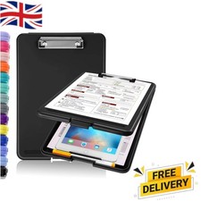 Clipboard with Storage Case Plastic A4 Clipboard box Clip Boards 13" Pen Holder