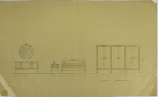 DISEGNO TECNICO PROGETTO PER MOBILI IN STILE BAROCCO OPERA EBANISTA PIEMONTE C0