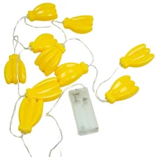 KOLE IMPORTS BATTERY POWERED BANANA STRING LIGHTS - YELLOW
