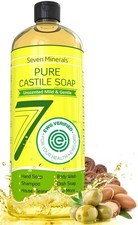 Seven Minerals, EWG Verified Castile 33.8 Fl Oz Pack of 1 , An Unscented
