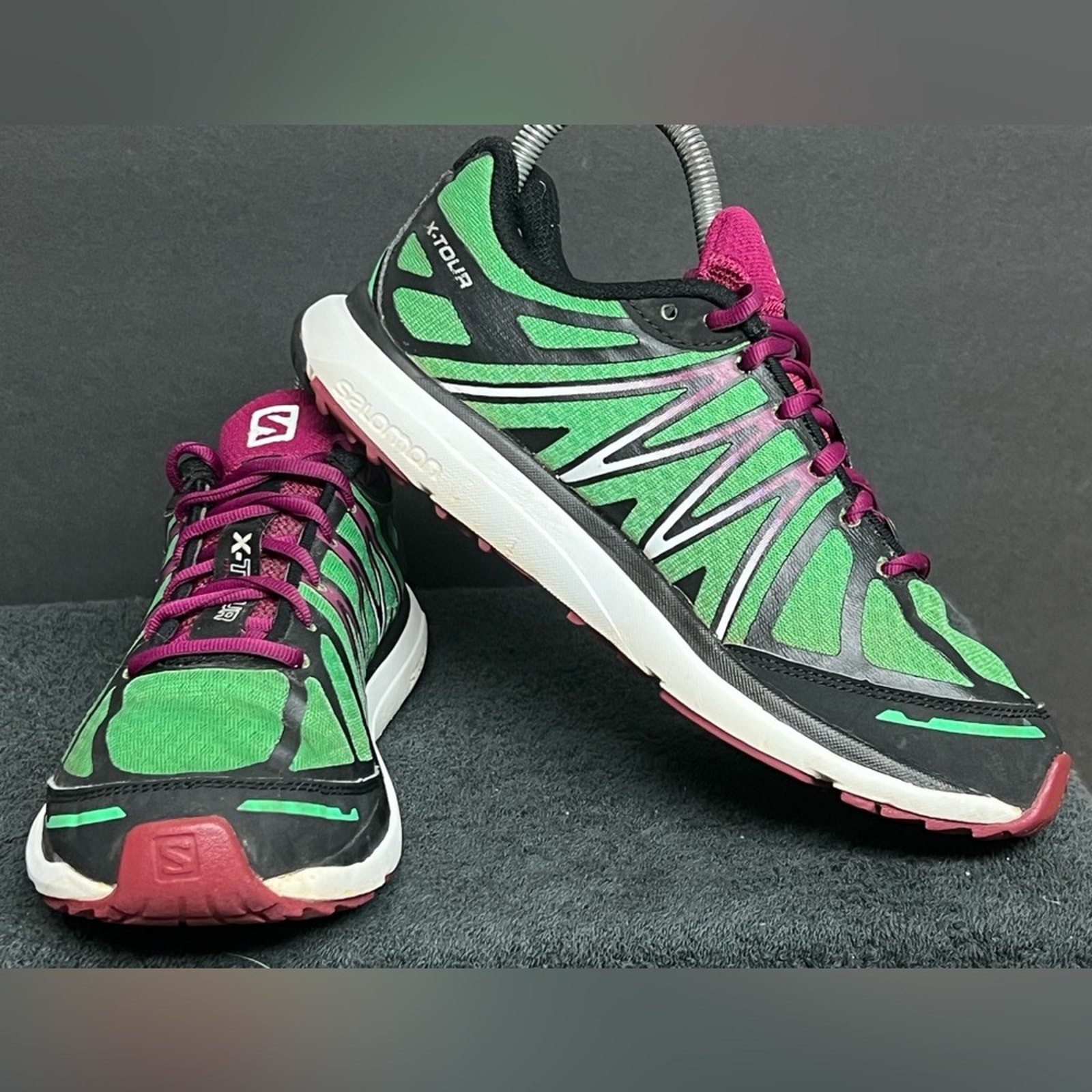 Scarpe da corsa sportive Salomon X Tour City Trail da donna taglia 6 5 verdi sneakers