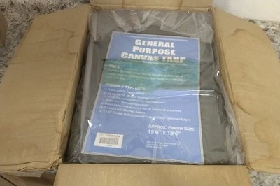 Brand Name 10P552 19.5 Ft Finished Width/Length General Purpose Canvas Tarp