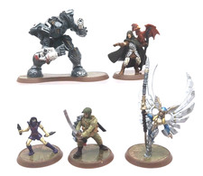 LOT OF 5: Heroscape Swarm of the Marro Heroes Shiori, Drake, Raelin, Q10, Sonlen