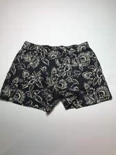 Ann Taylor LOFT Womens Floral Print Lightweight Black Light Tan Lyocell Short 00