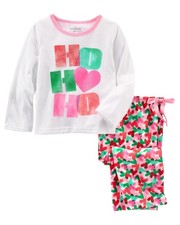 OshKosh B'Gosh Kid Girls' 2-Piece Ho Ho Ho Holiday Pajamas Set Size 6