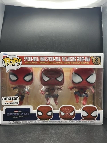 Funko Pop Marvel Spider-Man 3 Pack Amazon EXCLUSIVE