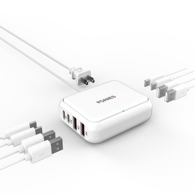 8-Port USB Charger, Multi-Port Travel USB C Charger, Mini Charging Station wi...