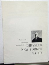 1963 Chrysler New Yorker Salon Cecil Beaton Color Photographs Sales Brochure