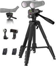 Heavy Duty Tripod 72" for Binoculars, Spotting Scope, Camera   Adjustable Alumin
