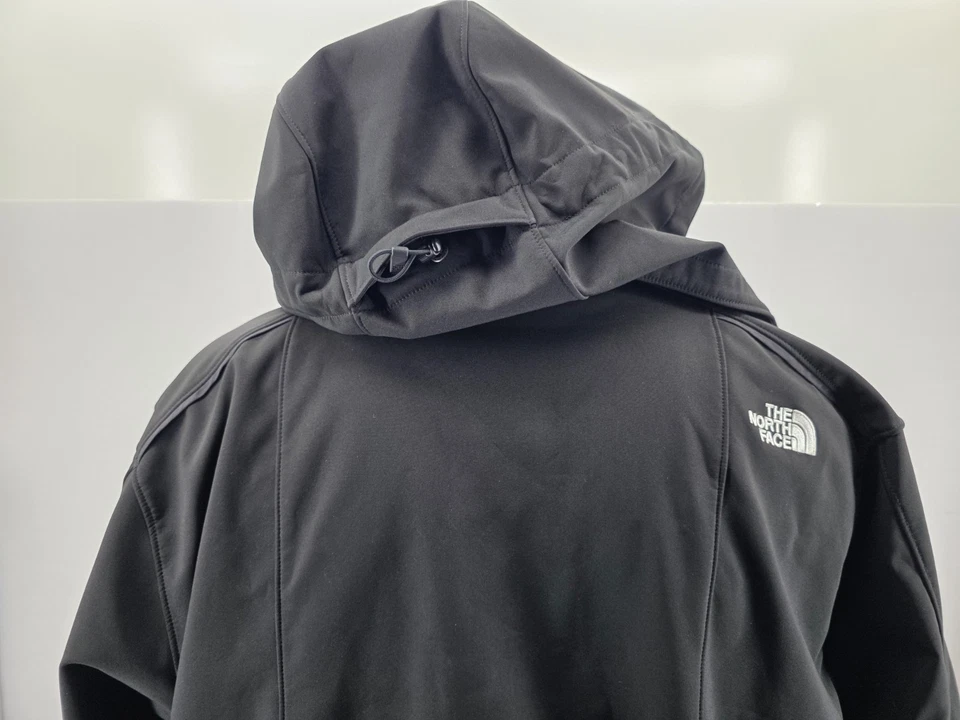 Chaqueta XXL The North Face para Hombres Negra con Capucha Esquí Snowboard Softshell Gorpcore Foto 4 de 4