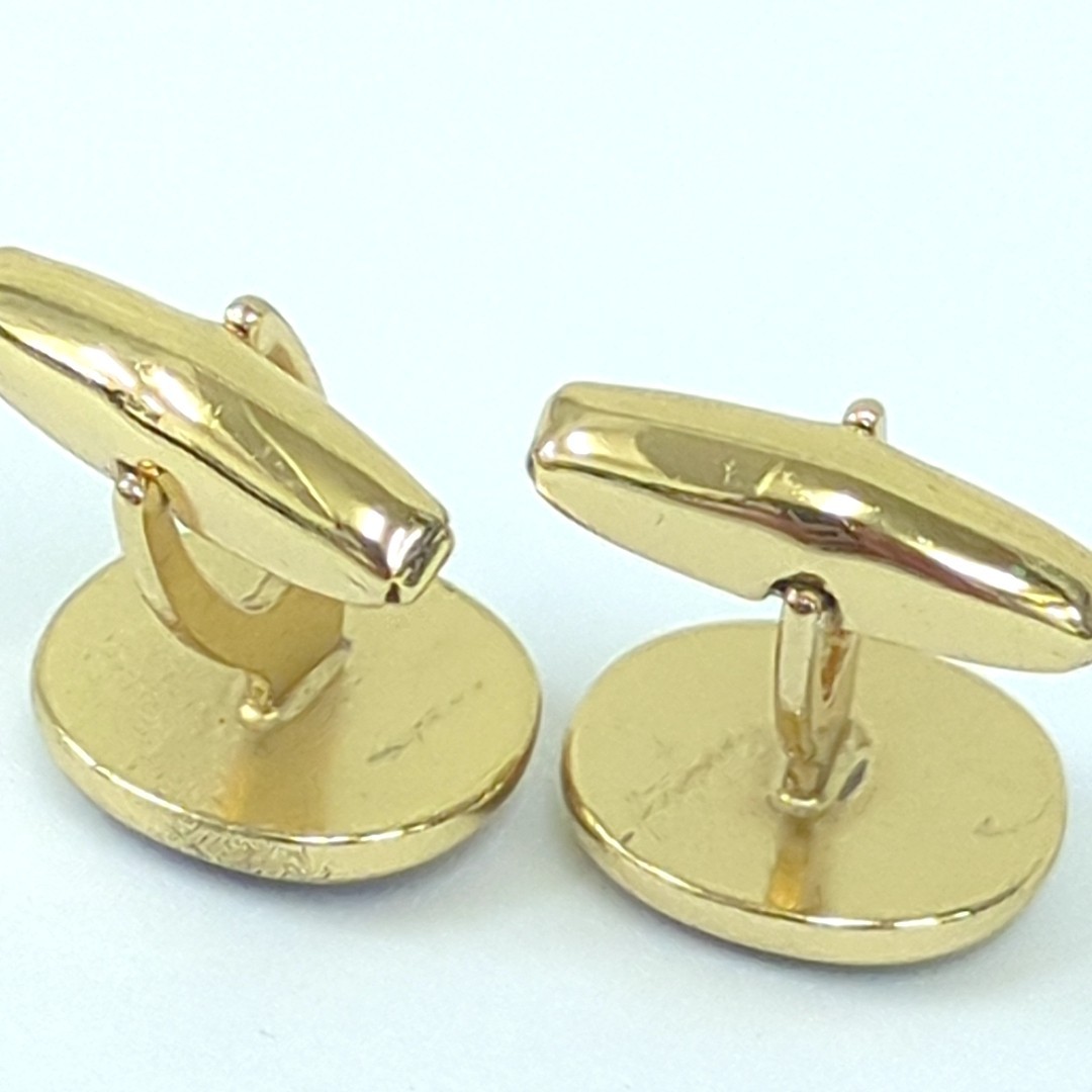 GUCCI カフス イタリア製 貴重 Gucci Cufflinks Red Gold Vintage Made in Italy Men's Used