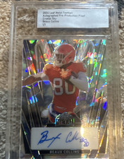 2024 Leaf Metal Football Crystal Sky Proof Auto Beaux Collins 1/1