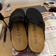 Birkenstock Boston Oiled Leather Mules in Black