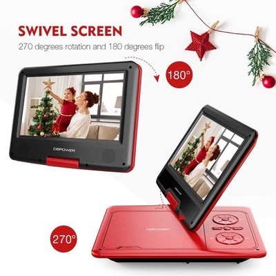 DBPOWER 9.5-Inch Portable DVD Player - Red for sale online | eBay