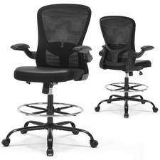 Ergonomic Drafting Chair, Standing Desk Chair with Lumbar Support Tall Office...