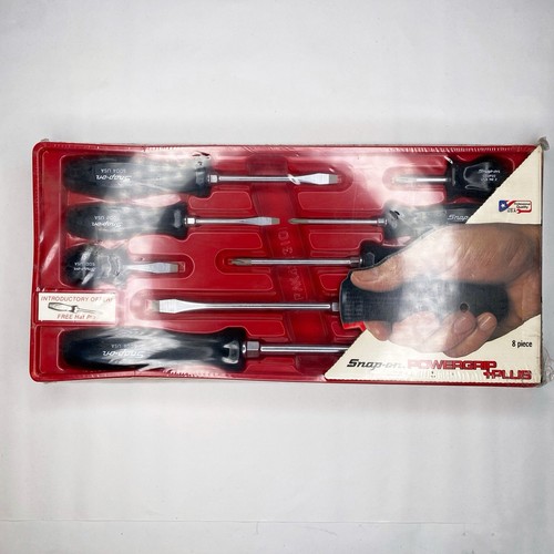 Snap On Tools SGDX80 USA 8 Piece Black Hard Handle Screwdriver Set - SEALED
