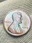 1909 VDB Philadelphia Mint Copper Lincoln Lustr AU +Wheat Cent High Grade Toned