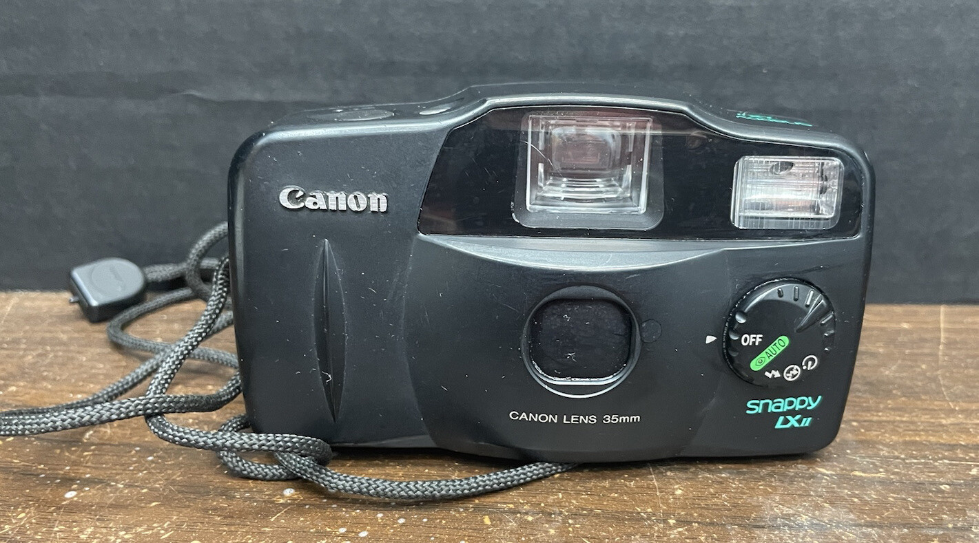 Canon Snappy LX II 35mm Point & Shoot Film Camera Vintage Built in