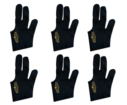 Menge 6 oder 10 Schwarz Linkshänder Champion Billard Handschuh für Pool Queue Sticks - Bild 7 von 8