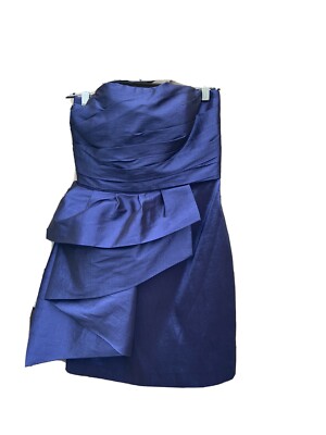 calvin klein navy blue cocktail dress NWOT Calvin Klein Metallic Navy Blue Mini dress