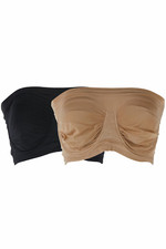 Rhonda Shear 2-pack Seamless Underwire Bandeau Bra