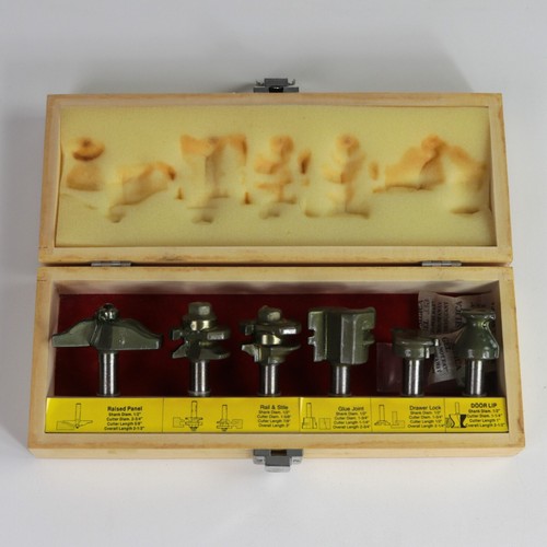 MLCS Boxed Set of 6 Woodworking Router Bits 1/2