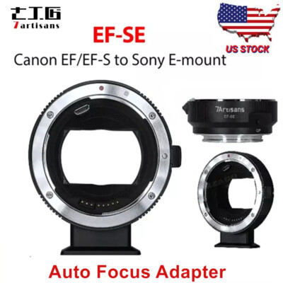 US 7artisans EF-SE Auto Focus Adapter Ring Fr Canon EF/EF-S Lens to Sony E Mount