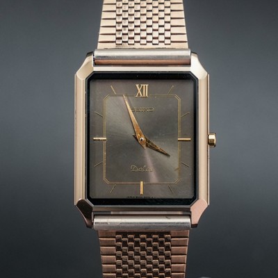 SEIKO DOLCE Vintage Men's Watch 8N40-5050 Tank Shape Tungsten