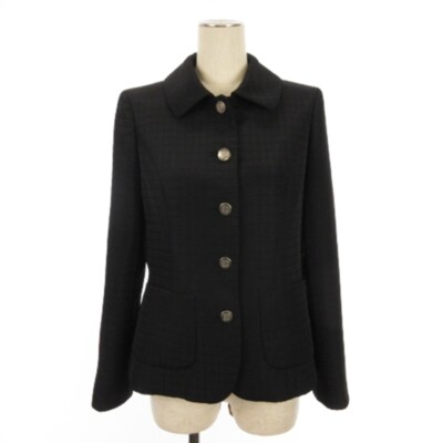 MADAM JOCONDE JACKET CHECK FULL BACK BLACK MJ-9 OUTERWEAR MADAM JOCONDE JACKET CHECK FULL BACK BLACK MJ-9 OUTERWEAR
