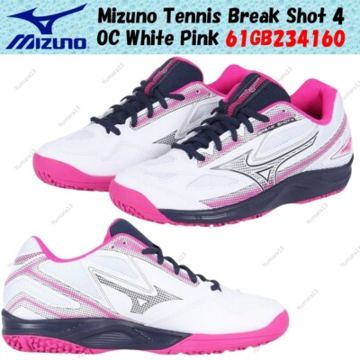 Mizuno Tennis Break Shot 4 OC White Pink 61GB234160 Men's Size