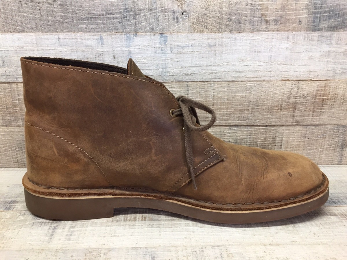 Clarks Men Desert Boots 11 Brown Leather Lace Up Ankle Boot Shoes Distressed MENS Desert Boot Beeswax Desert Boots | Clarks US main image 3