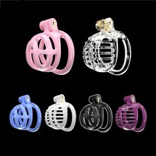 Male Cobra Chastity Cage Device Small Mamba Lock Belt for Men Resin 5 Rings C575