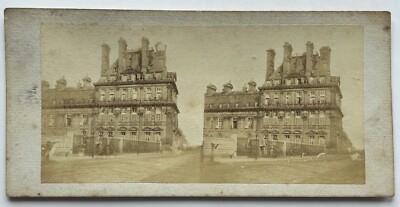 PARIS Pavillon De Flore Palais Des Tuileries C1860 Foto Stereo Vintage Albumin