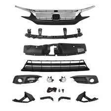 For CIVIC 2016-18 Grille Fog Light Set Radiator Cover Bumper Headlight Brackets