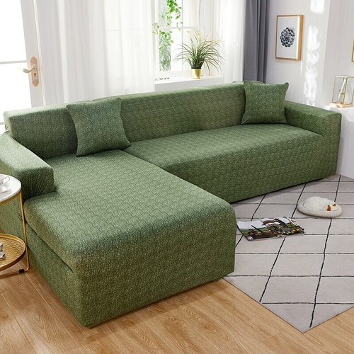 Geometric Sofa Cover Couch Cover Elastic Corner L Shaped Chaise Longue Slipcover - Picture 8 of 53