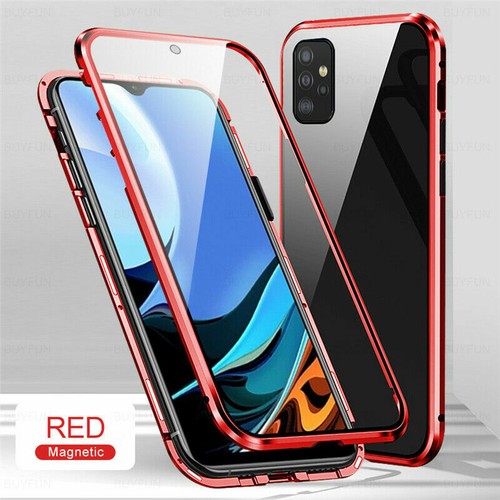 For Samsung S23 S22 S21 Ultra S20FE S10 S9 Magnet Double-Sided Glass Case Cover - Photo 6 sur 18