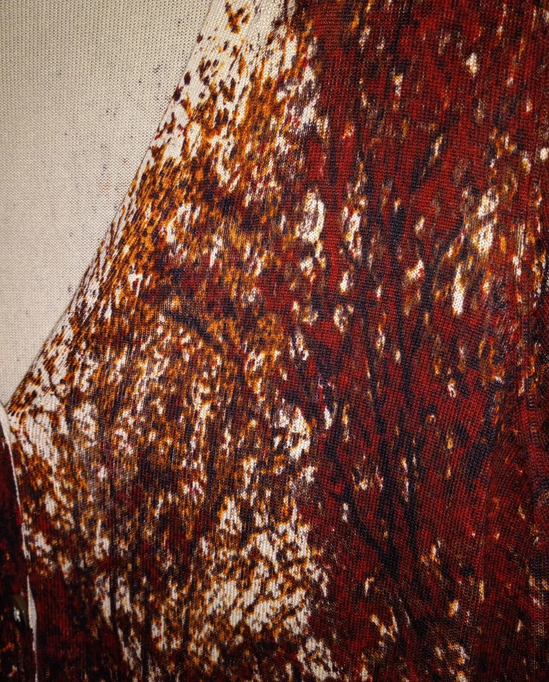 NUEVO~ Kenneth Cole, Cárdigan Ligero, Crema, Borgoña, Marrón XL. CAÍDA Foto 4 de 4