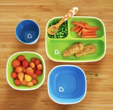 Munchkin 9 Piece No Slip Toddler Dining Set, BPA Free, New In Box