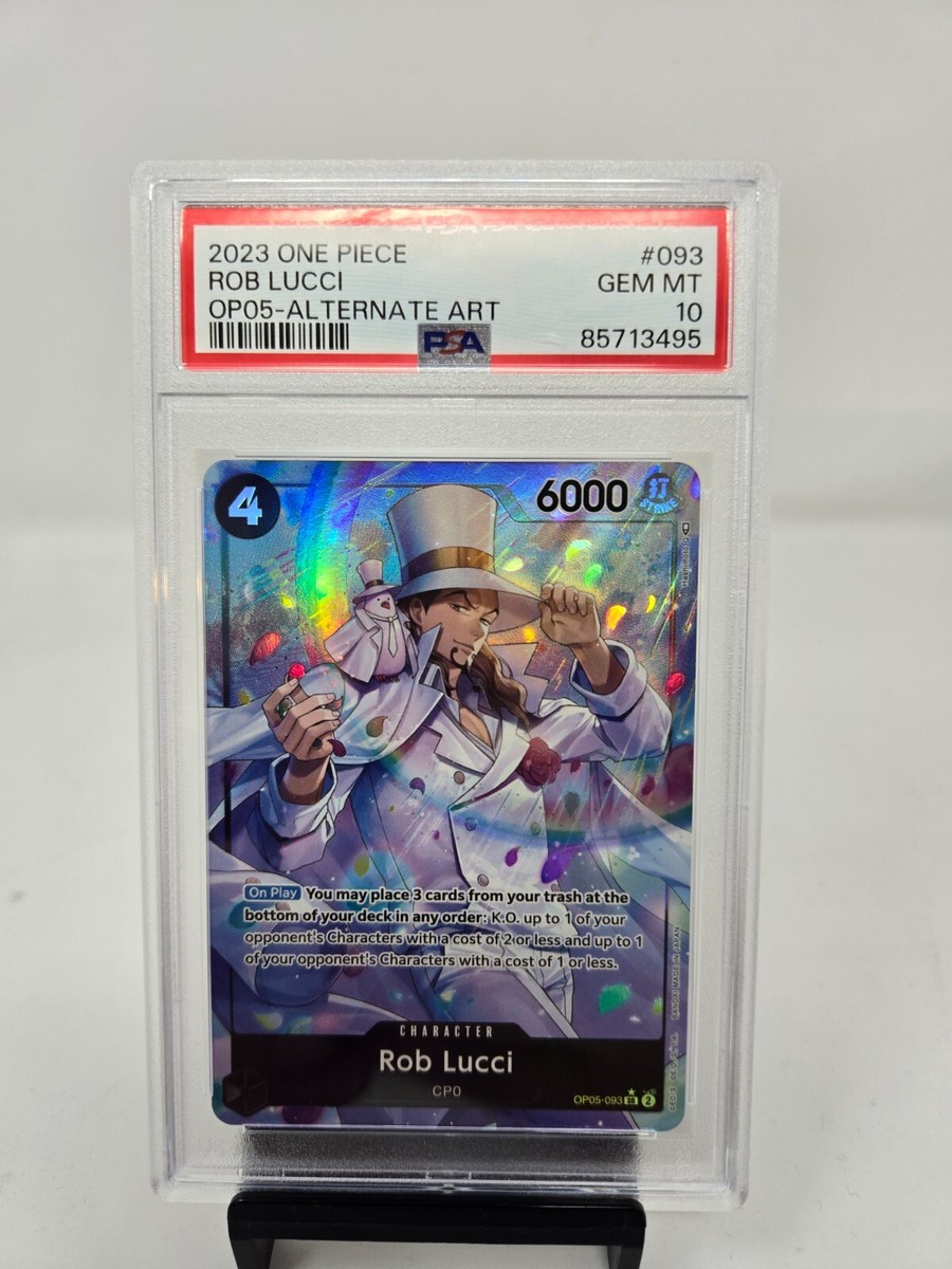 2023 One Piece OP05 Alternate Art #093 Rob Lucci PSA 10 GEM MINT