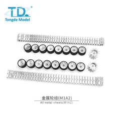 1/16 Metal Idler Sprockets Road Wheels Tracks Set for M1A2 SEP V2 Abrams RC Tank