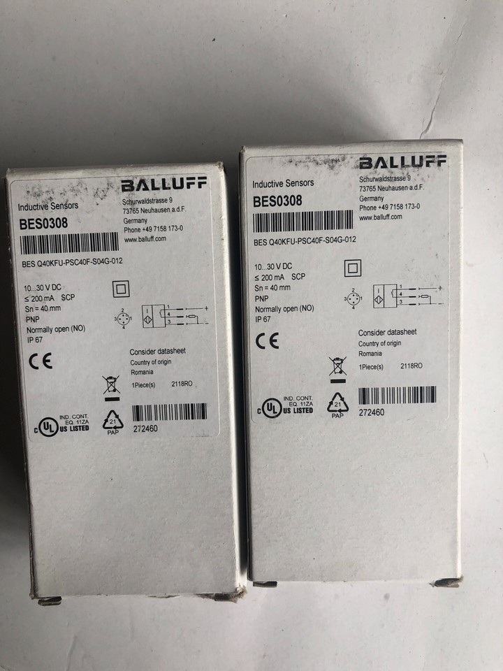 Nuovo Sensore Di Prossimità BALLUFF BES M08EG1-PSC40F-S04G, Originale, Compatto E Pronto All'uso