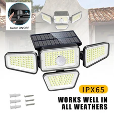 Waterproof 270 LED Solar Power PIR Motion Sensor Wall Light Outdoor Garden Lamp