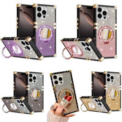 Mirror Glitter Stand Phone Case For Xiaomi Redmi Note 10 11 12 13 Pro POCO M3 X3