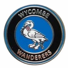 New Wycombe Wanderers Football Crest Enamel Pin Badge, Wycombe Football Badge